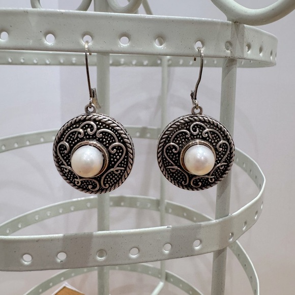 Jewelry - Silver and Pearl Earrings Sterling silver posts